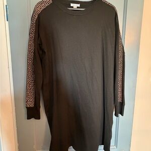 Calvin Klein Black Dress with Gold Accents